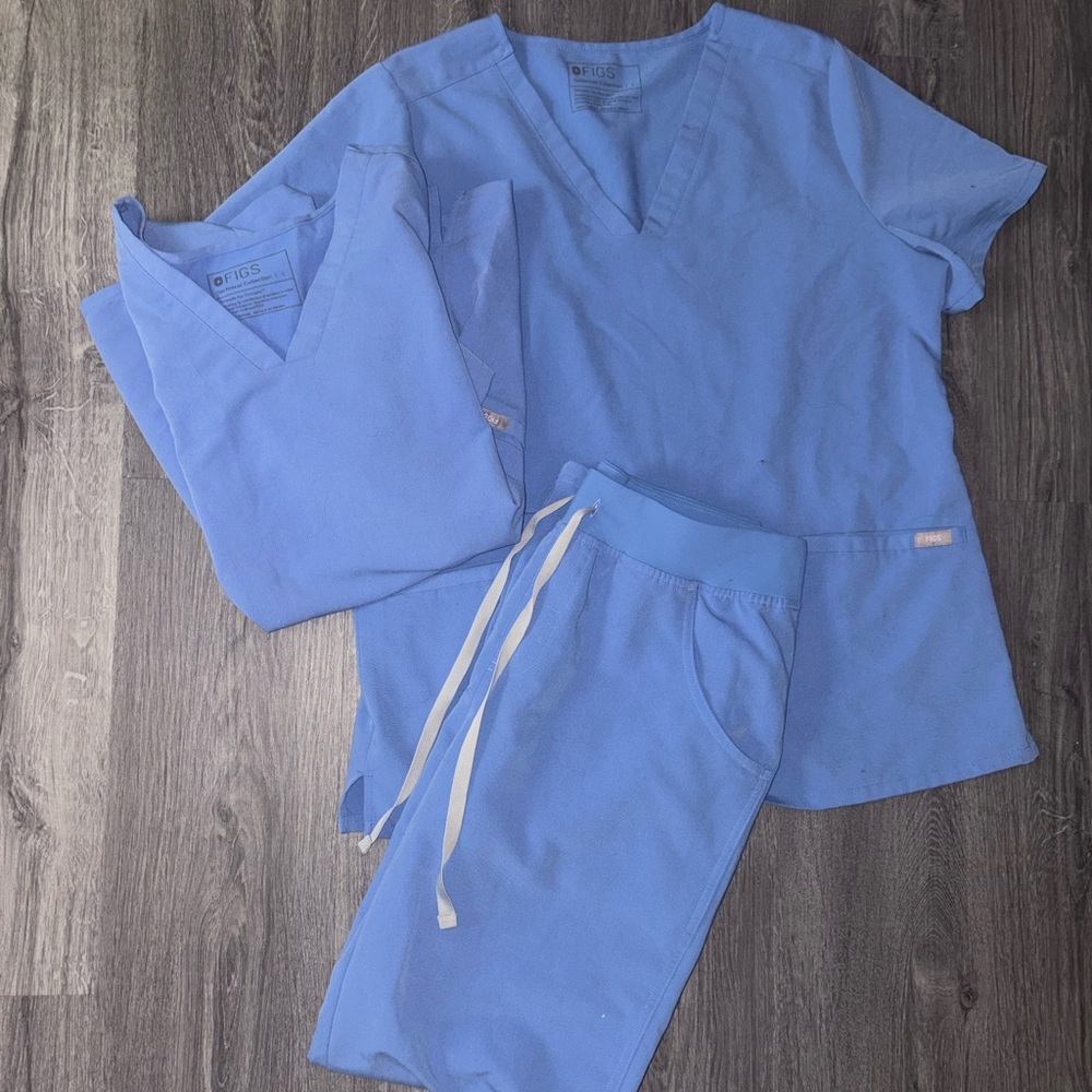 FIGS Scrub Set Ceil Blue